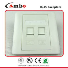 China-Lieferanten-Qualitäts-Faceplate gepasst für RJ45 keystone Steckfassung-Ausgangsplatte.